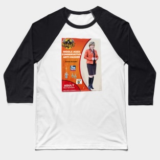 Middle Aged Conservative Anti Vaxxer - Funny Parody Halloween Baseball T-Shirt